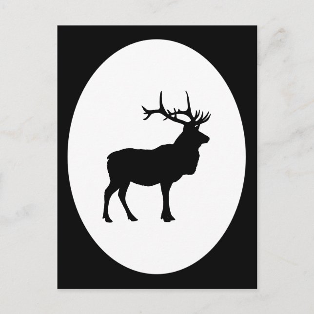 Älg Siluett Vykort (Framsida)