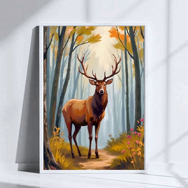 Älg Skogsvattenlandskaps Konst Poster (Skapare uppladdad)