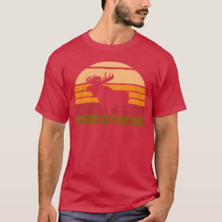 Älg Solnedgång Djur rolig T Shirt
