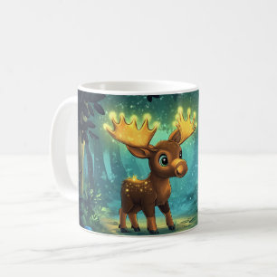 älg tecknad stil livlig söt Färgrik Kaffemugg