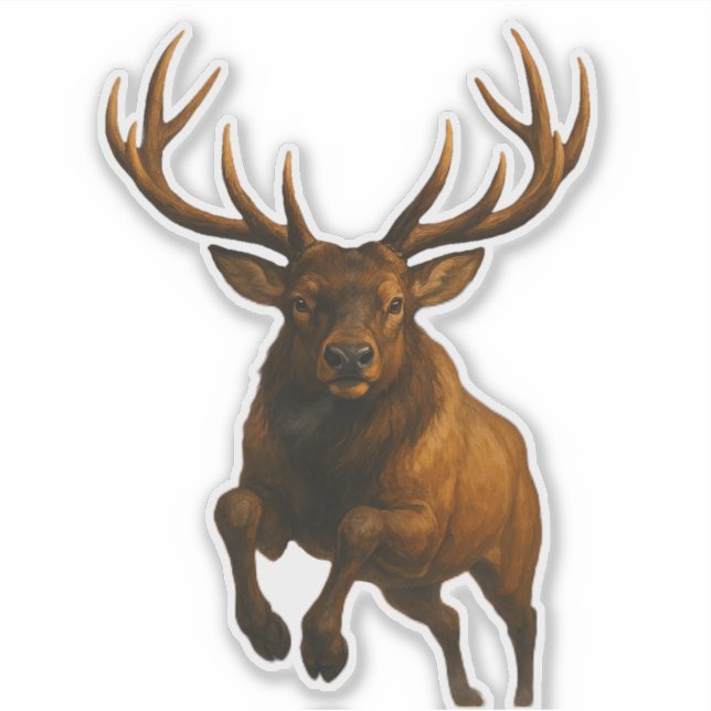 Älg Urklippsdekal Klistermärken (Framsida)