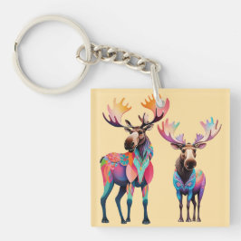 Älg väntar på att gå med i en flock