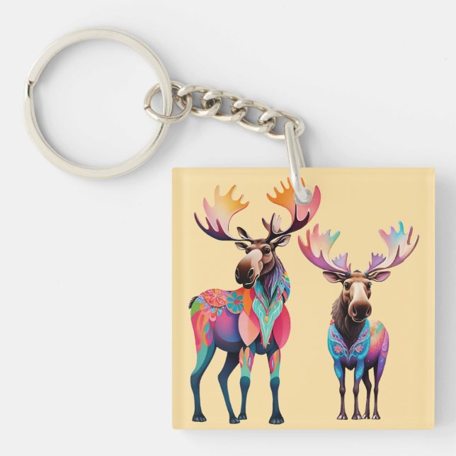 Älg väntar på att gå med i en flock (Framsidan)