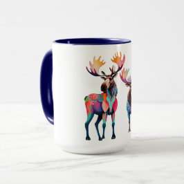 Älg väntar på att gå med i en flock mugg