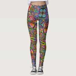 "Algaehuasca, "tryckdamasker vid Dax + Haeckel Leggings