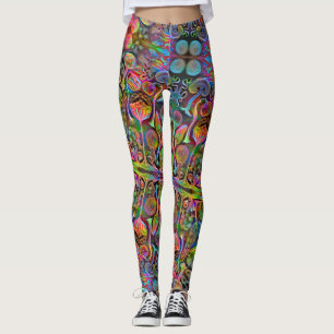 "Algaehuasca, "tryckdamasker vid Dax + Haeckel Leggings