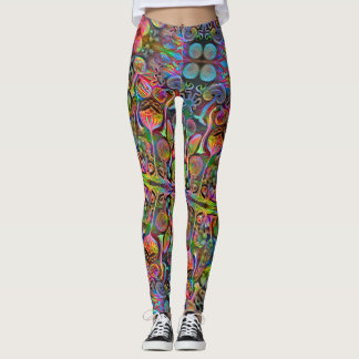 "Algaehuasca, "tryckdamasker vid Dax + Haeckel Leggings
