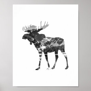 Älgaffischtryck Poster
