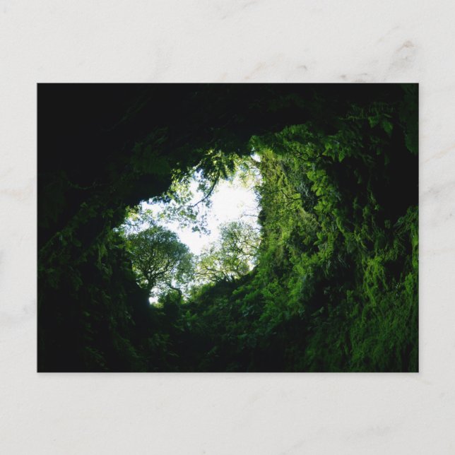 Algar do carvao: Terceira, Azorerna Vykort (Framsida)