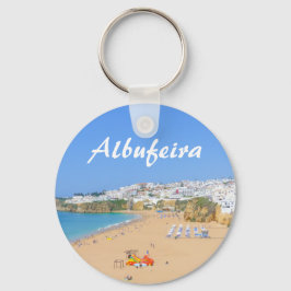 Algarve Albufeira Beach i Portugal Souvenir Nyckelring