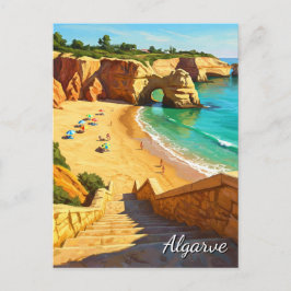 Algarve Beach Portugal Travel Vykort
