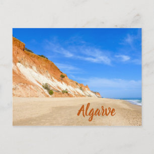 Algarve Beach Praia da Falesia i Portugal Vykort