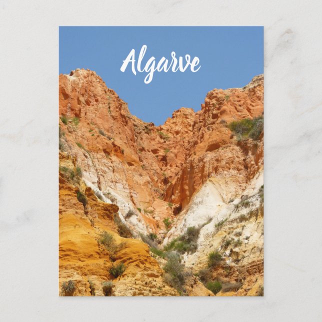 Algarve Falesia Sten i Portugal Vykort (Framsida)
