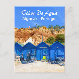Algarve Fisherman Huts in Olhos De Agua Portugal Vykort