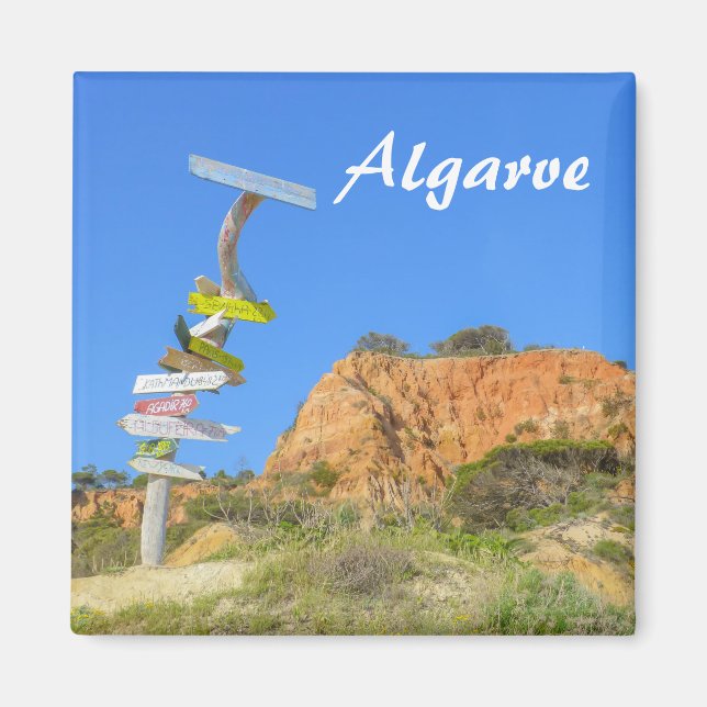 Algarve i Portugal Signpost Magnet (Framsidan)