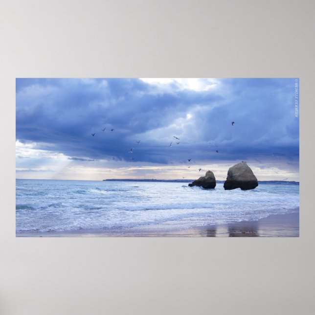 Algarve – Portugal – Beach – Strand – Sea – Meer Poster (Framsidan)