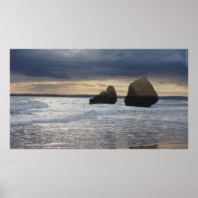 Algarve - Portugal - Beach - Strand - Sea - Meer Poster (Framsidan)