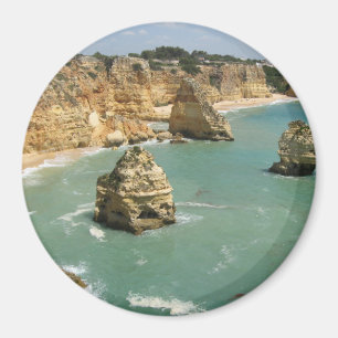 Algarve, Portugal, Benagil-stranden och klippor Magnet