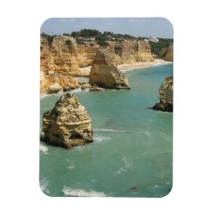 Algarve, Portugal, Benagil-stranden och klippor Magnet