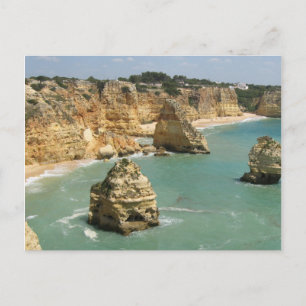 Algarve, Portugal, Benagil-stranden och klippor Vykort
