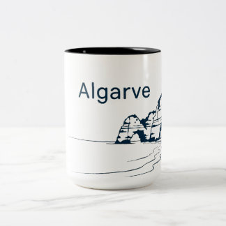 Algarve Portugal Klippiga Kuster Tvåtons Kaffemugg