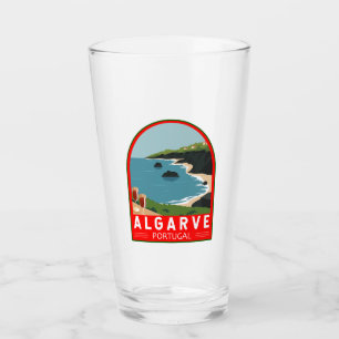 Algarve Portugal Retro Travel Art Vintage Glaskopp