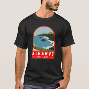 Algarve Portugal Retro Travel Art Vintage T Shirt
