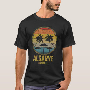 Algarve Portugal Retro Vintage Sunset 80 s Beach D T Shirt