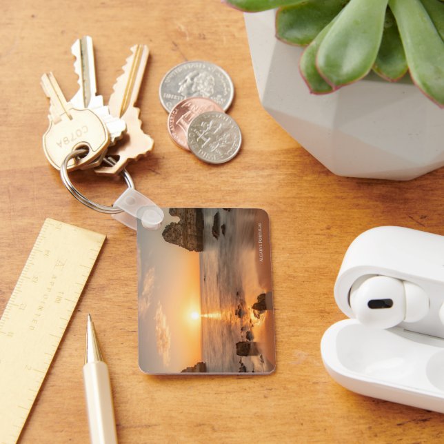 Algarve Portugal Sunset Keychain Nyckelring (Skrivbord)