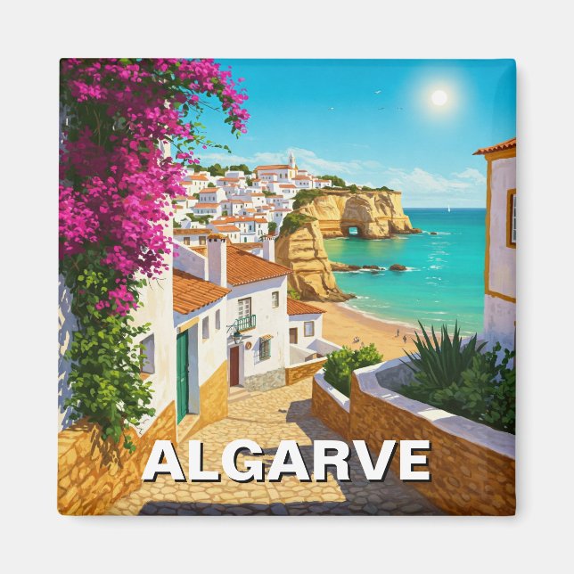 Algarve Portugal Travel Magnet (Framsidan)