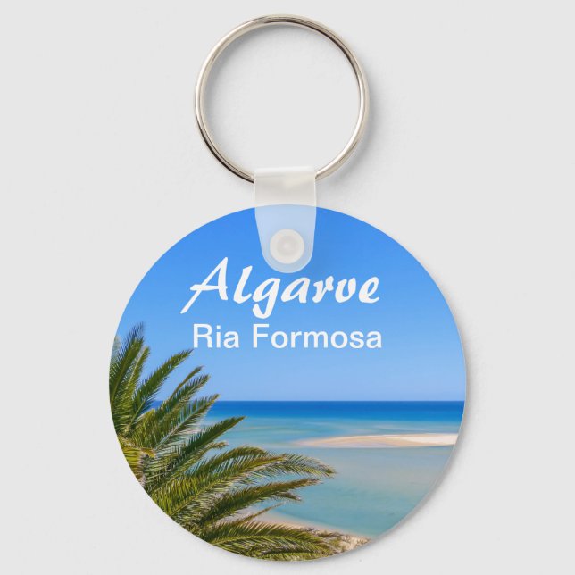 Algarve Portugal Travel Souvenir Photo Keychain Nyckelring (Framsida)