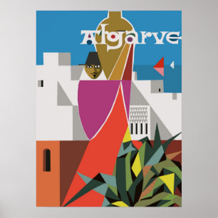 Algarve, Portugal Vintage resor Poster