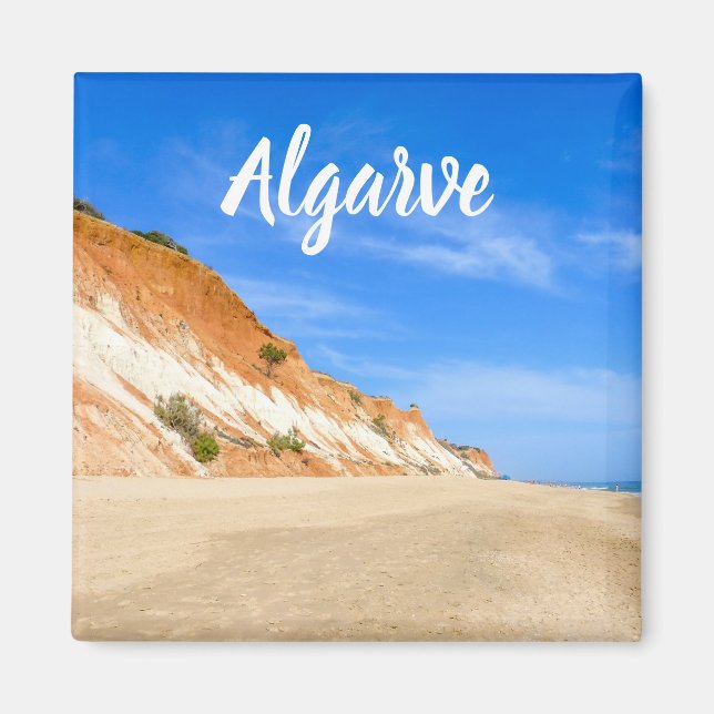 Algarve Praia da Falesia i Portugal Souvenir Magnet (Framsidan)