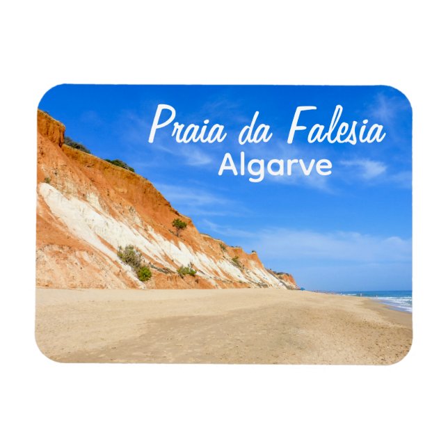 Algarve Praia da Falesia Portugal Souvenir Magnet (Horisontell)