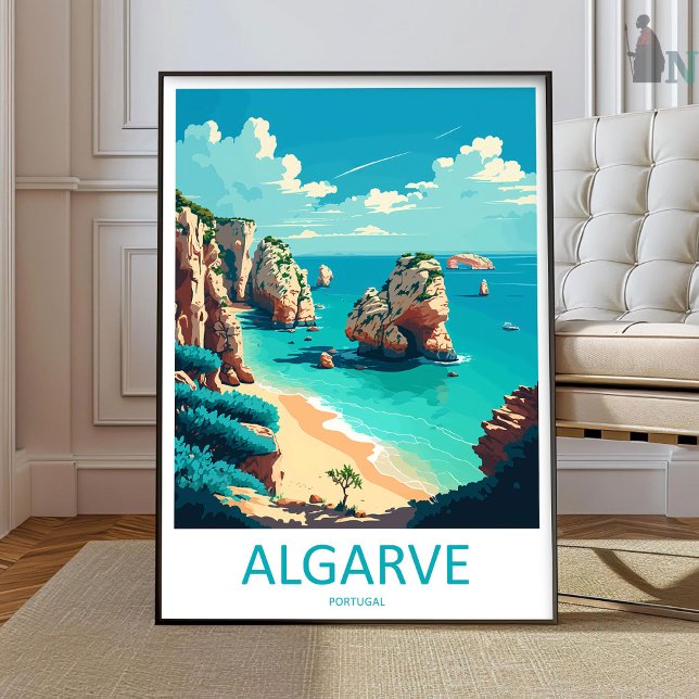 Algarve Reseskylt Väggkonst Algarve Vägghängning (Skapare uppladdad)
