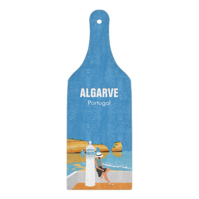 Algarve-strandflicka reser vintage stil (Framsidan)
