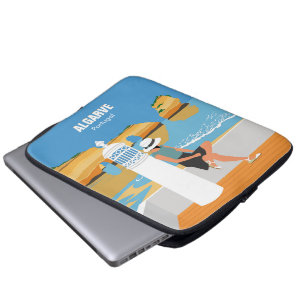 Algarve-strandflicka reser vintage stil laptop fodral