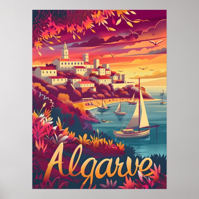 Algarve Sunset Poster (Framsidan)