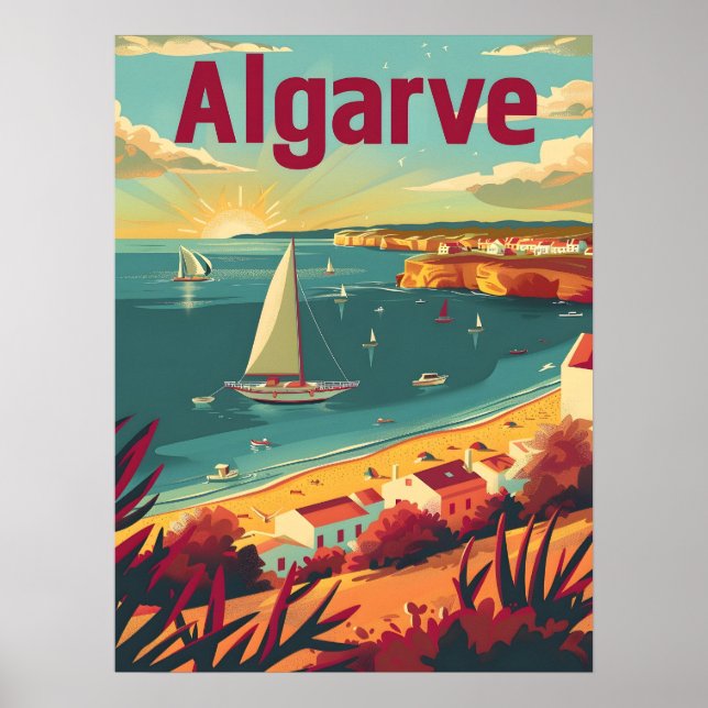 Algarve Vintage resor Poster (Framsidan)