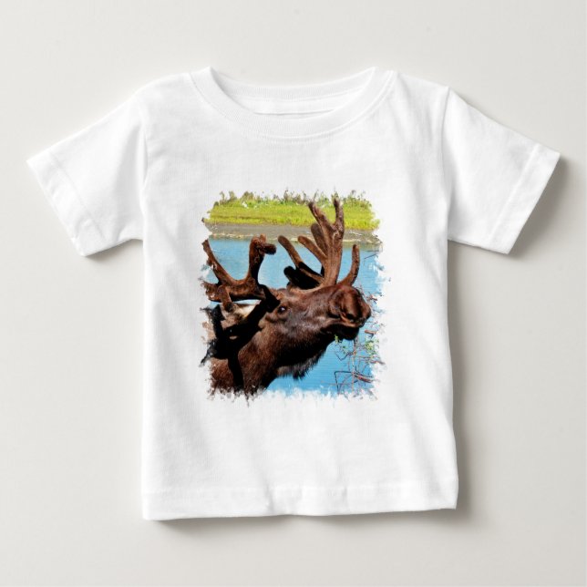 ÄlgbabyT-tröja T-shirt (Framsida)