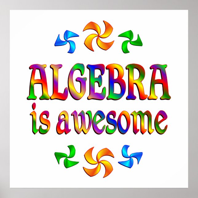 Algebra är Fantastisk Poster (Framsidan)