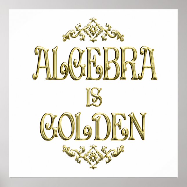 ALGEBRA är Golden Poster (Framsidan)