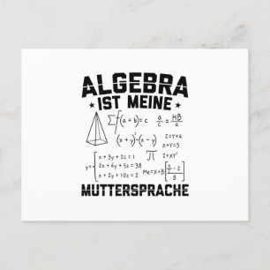 Algebra är mitt modersmål Lärargåva Vykort