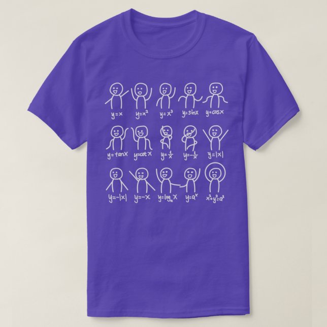 Algebra Dance Funny Graph Figurer Math Equation 3 T Shirt (Design framsida)