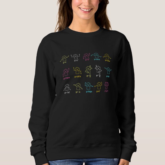 Algebra Dance Graph Figurer Math Equation T Shirt (Framsida)