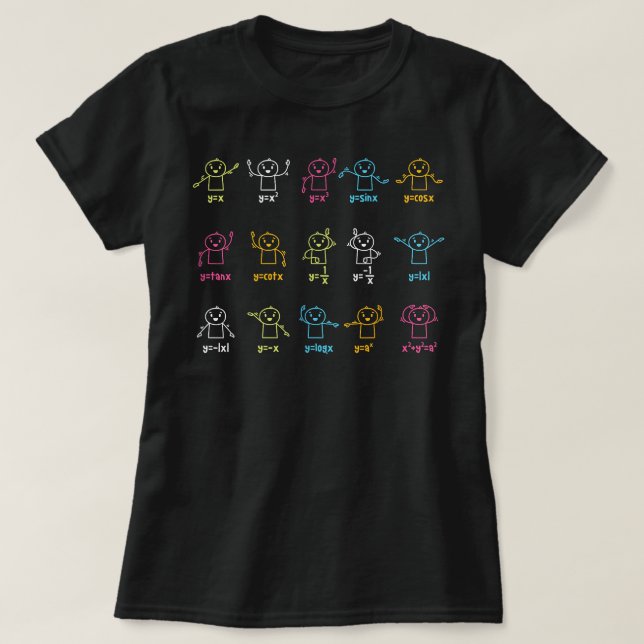 Algebra Dance Graph Figurer Math Equation Teacher T Shirt (Design framsida)