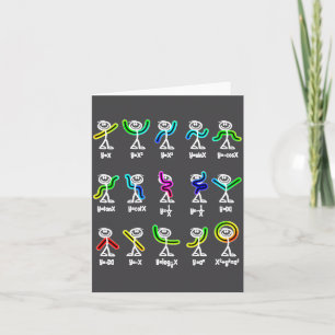 Algebra-dans Roliga diagramfigurer Matematik Kort