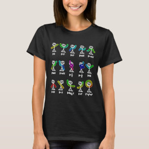 Algebra-dans roliga graffigurer matte t shirt