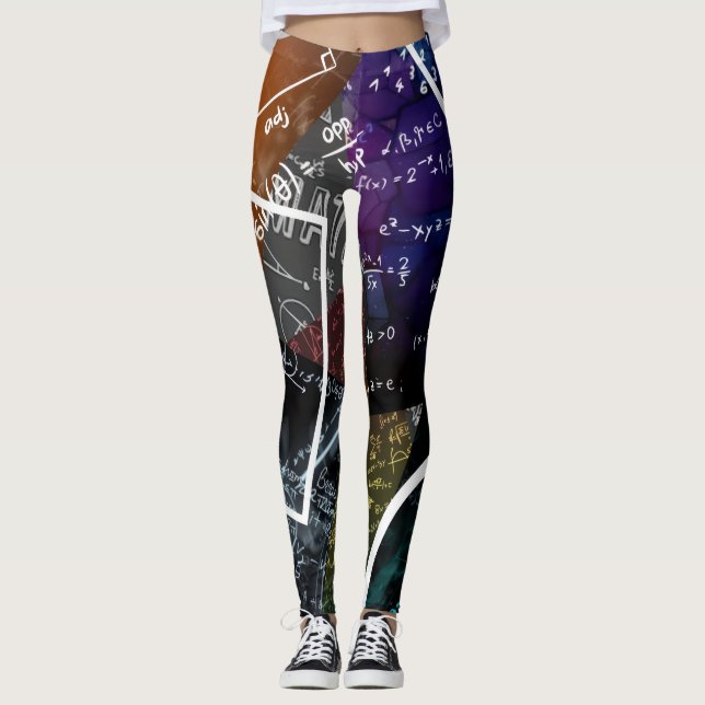 Algebra Flow: Math Art Leggings (Framsida)