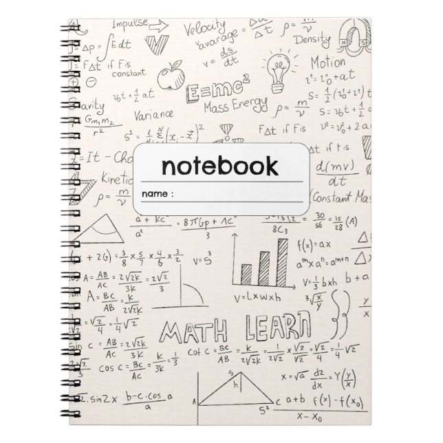 Algebra Geometry Formula Anteckningsbok (Framsidan)